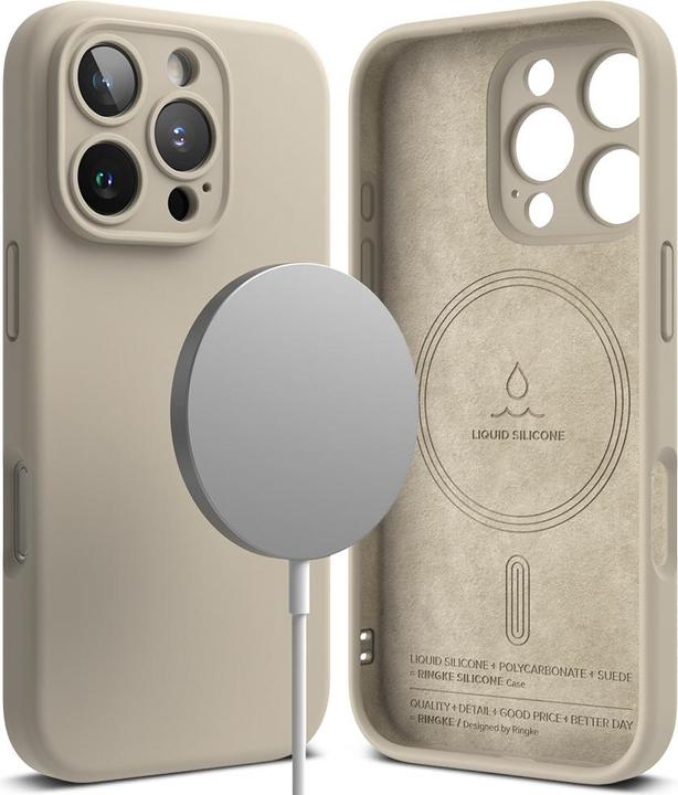 Immagine prodotto Ringke - Silicone Magnetic MagSafe - iPhone 16 Pro - Stone (Apple iPhone 16 Pro)