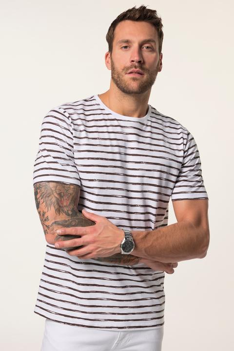Immagine prodotto JP1880 JP 1880 Herren grosse Grössen T-Shirt, Halbarm, Ringel offwhite XXL 836180200-XXL (XXL)