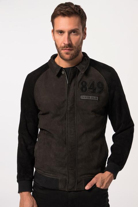 Produktbild JP1880 Lederblouson, Leder, feinstes Lammnappaleder, Hemdkragen, Knopfleiste (4XL)