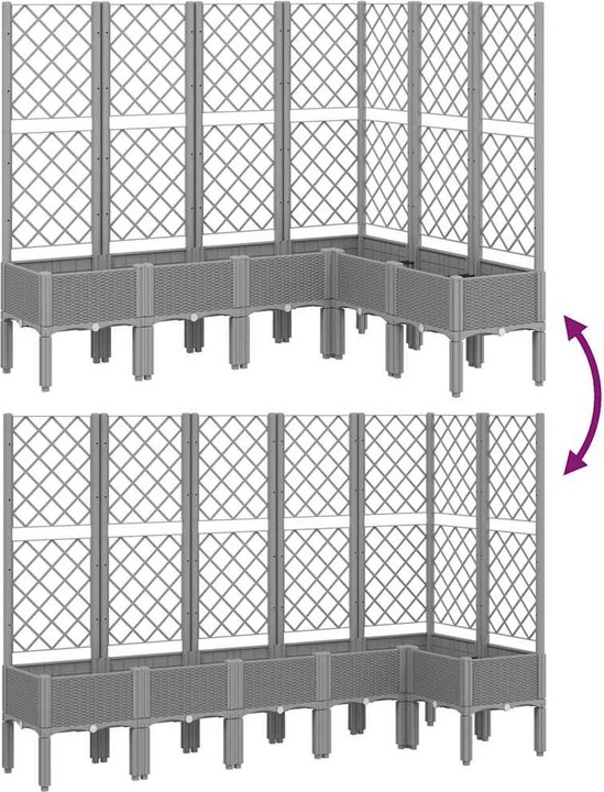 Actual product image VidaXL Planter with trellis PP