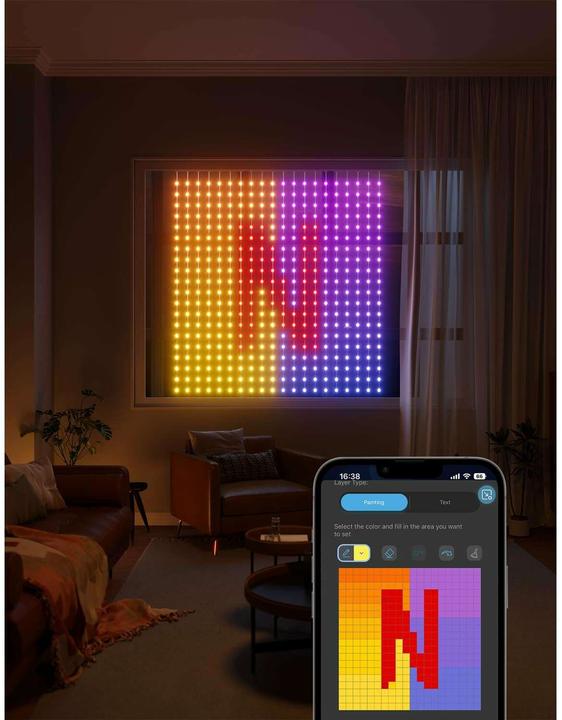 Actual product image Govee Curtain Light (RGBIC, 150 cm, Indoor)