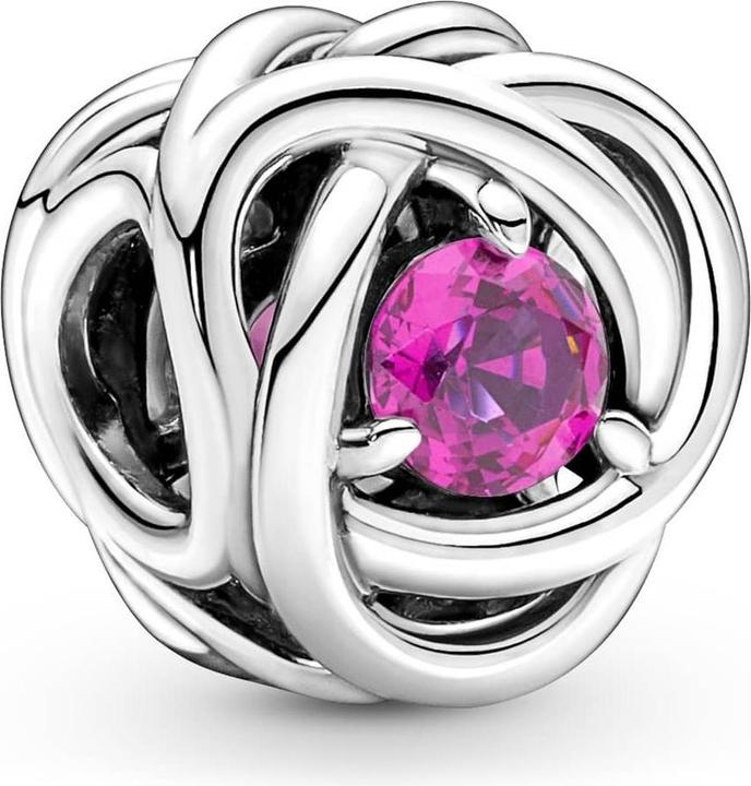 Immagine prodotto Pandora Pietra di nascita di ottobre rosa Eternity Circle Charm (Argento 925)