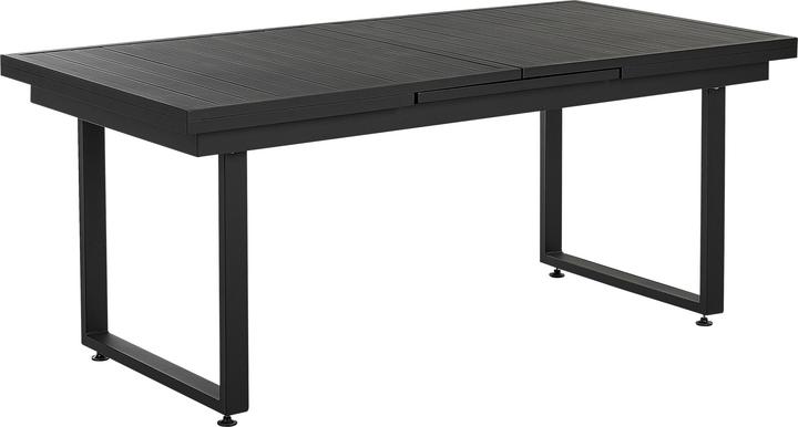 Actual product image Beliani Garden furniture set aluminium black / grey 8-seater VALCANETTO/BUSSETO (240 x 90 x 78 cm)