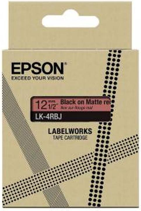 Produktbild Epson Matte Red/Black 12mm LK-4RBJ (1.20 cm, Rot, Schwarz)