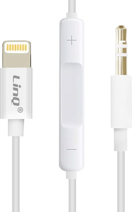 LinQ White Lightning to 3.5mm jack audio adapter with remote control (Lightning, 3.5mm jack)