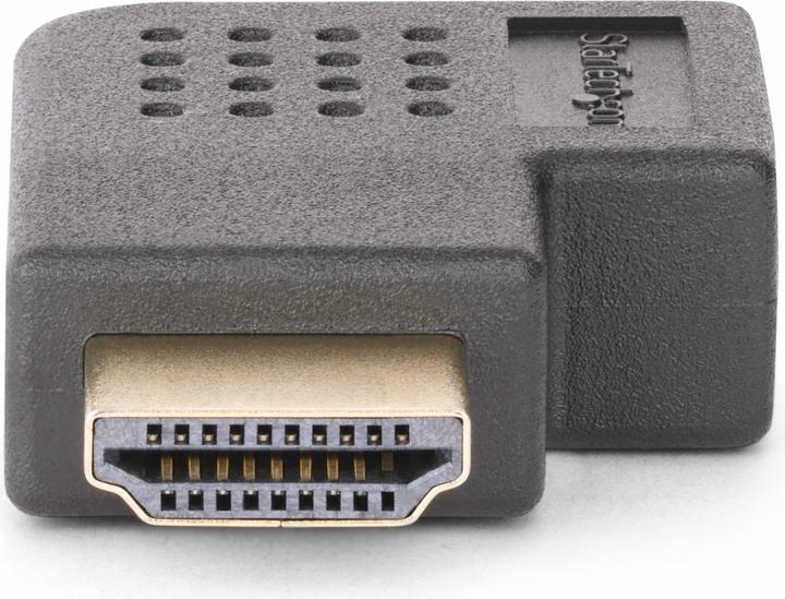 Produktbild StarTech com HDMI Winkelstecker, Horizontaler 90 Grad HDMI 2.0 Port Saver/HDMI Adapter, 4K 60Hz High (HDMI, 3.20 cm)