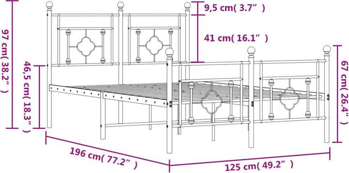 Image du produit vidaXL Bettgestell (120 x 190 cm)