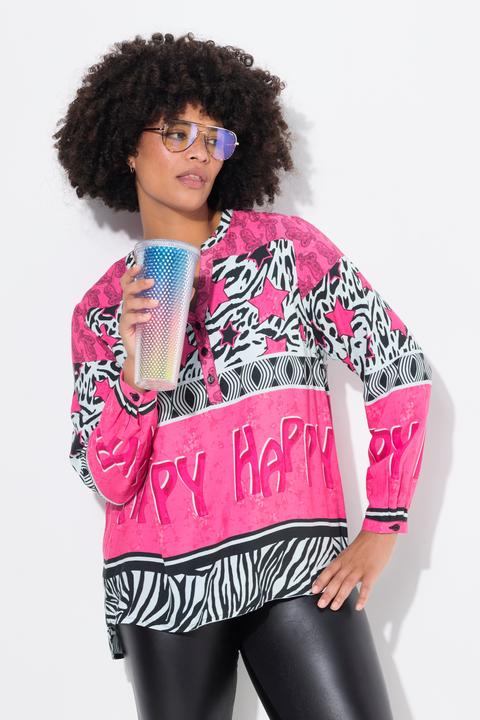 Image du produit Angel of Style Bluse, A-Linie, Happy Mustermix, Langarm (52)