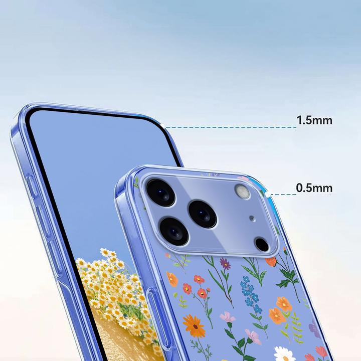 Immagine prodotto Cover-Discount iPhone 17 Pro - Silikon Gummi Hülle Blumen (Apple iPhone 17 Pro)
