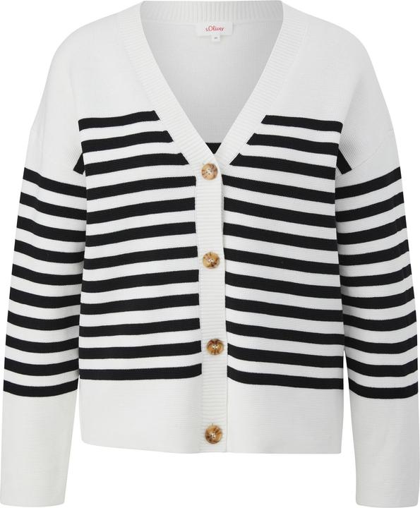 Actual product image s.Oliver Strickjacke Strickjacke in gestreiftem Muster (40)