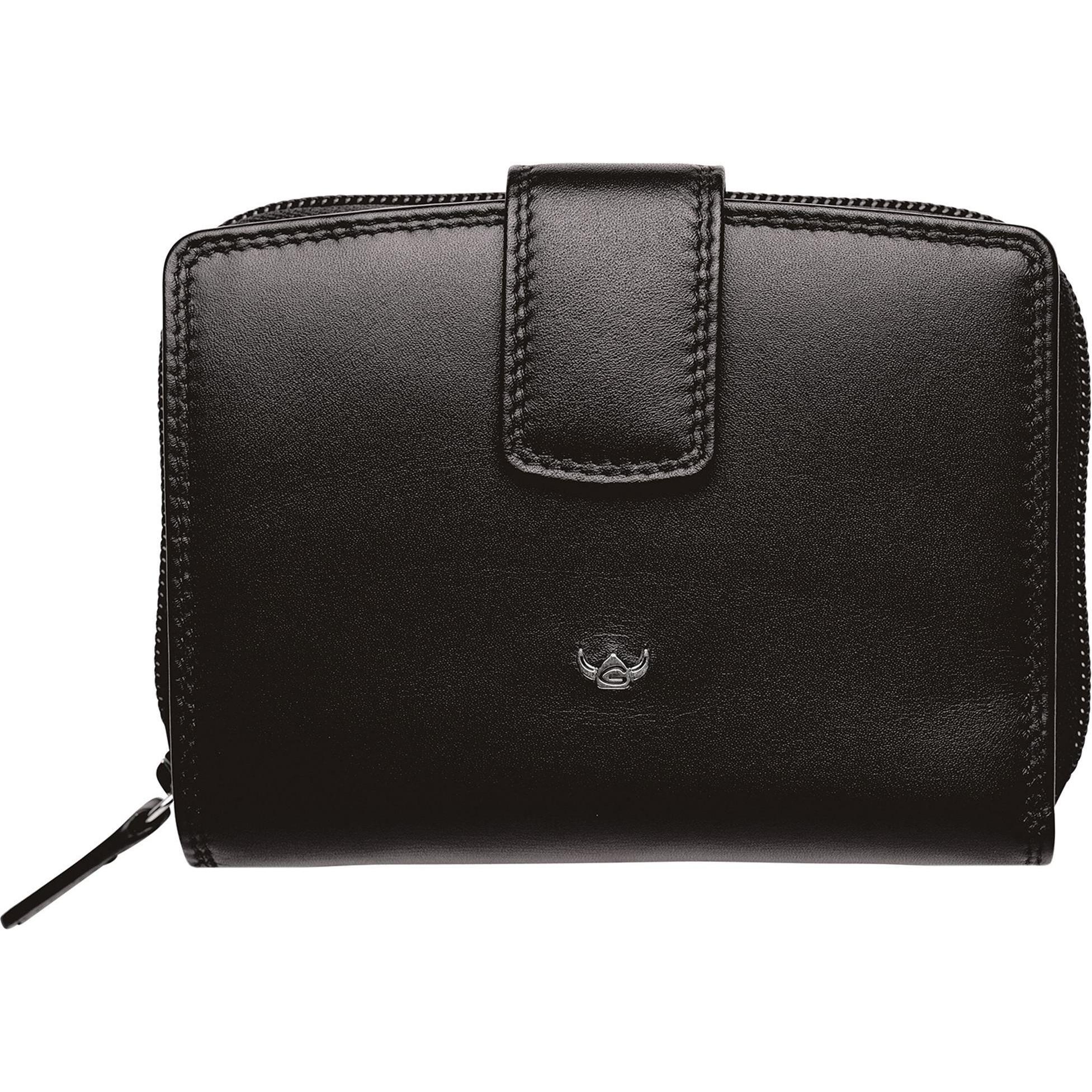 Golden Head, Damen, Portemonnaie, Geldbörse Polo RFID Protect 1438, Schwarz