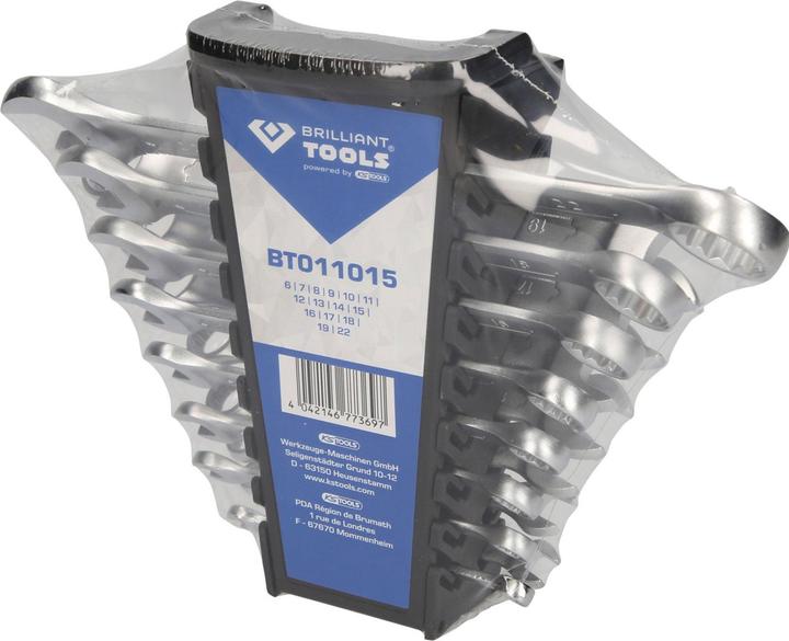 Produktbild Brilliant Tools Schlüsselsatz (10  mm, 11 mm, 12 mm, 13 mm, 14 mm, 15 mm, 16 mm, 17 mm, 18 mm, 19 mm, 22 mm)