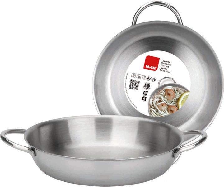 Ibili Bratpfanne mit zwei Griffen Edelstahl Prisma 14 cm Ideal für kleine Portionen, rostfrei und elegant (14 cm, Poêle à frire, Acier inoxydable)