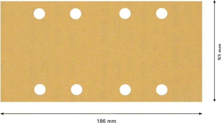 Image du produit Bosch Professional Zubehör Papier abrasif Expert C470 avec 8 trous pour ponceuses vibrantes, 93 x 186 mm, G 180, 10 pcs. (180)