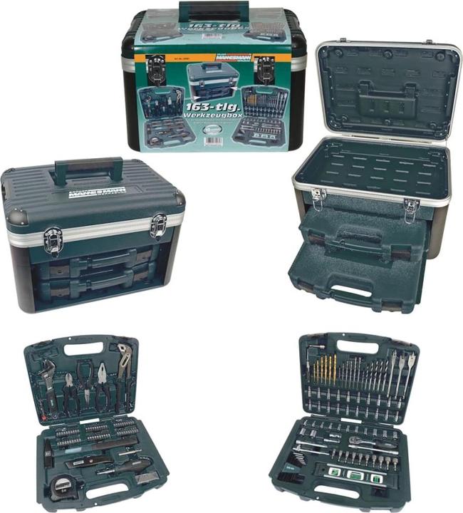 Image du produit Mannesmann La meilleure boîte à outils pour le bricolage (163 pièces)