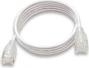 Actual product image Wantec Patch cable UTP CAT6a eGlow d=2.8mm 0.30m white (UTP, CAT6a, 0.30 m)