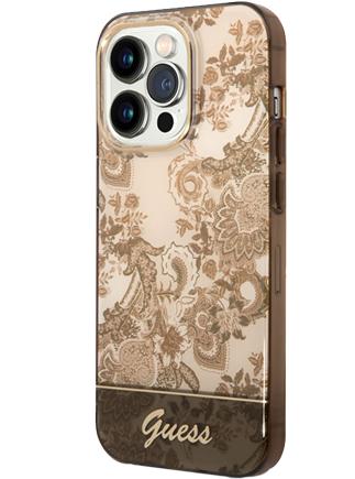 Productafbeelding Guess GUHCP14XHGPLHC iPhone 14 Pro Max 6,7" oker hardcase Porcelain Collection (Apple iPhone 14 Pro Max)