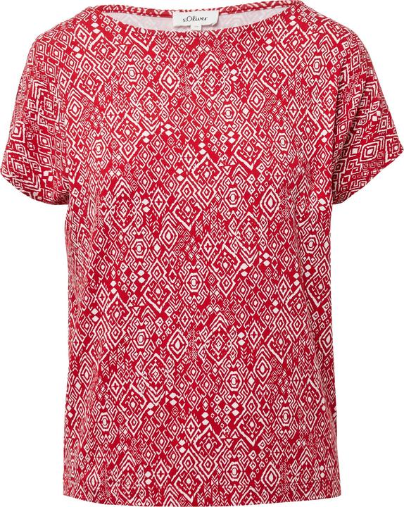 Produktbild S.Oliver T-Shirt Fliessendes T-Shirt aus Viskosemix mit All-over-Muster (42)
