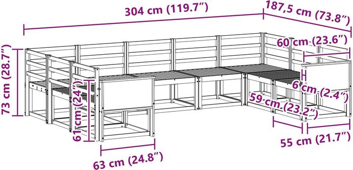 Produktbild vidaXL Outdoor-Sofagarnitur