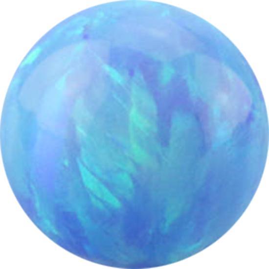 Produktbild Star Piercing Kugel Opal hellblau (ohne Messing, Chirurgenstahl 316L)