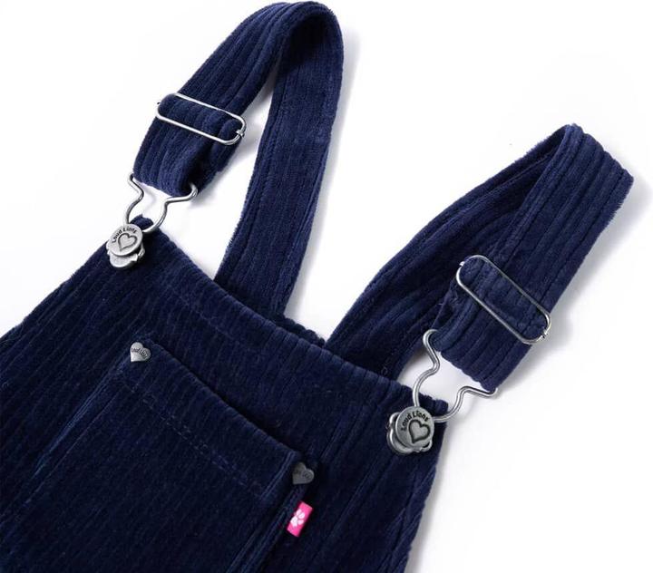 Immagine prodotto vidaXL Salopette da bambino in velluto a coste blu navy 128,Materiale: 58 (128)