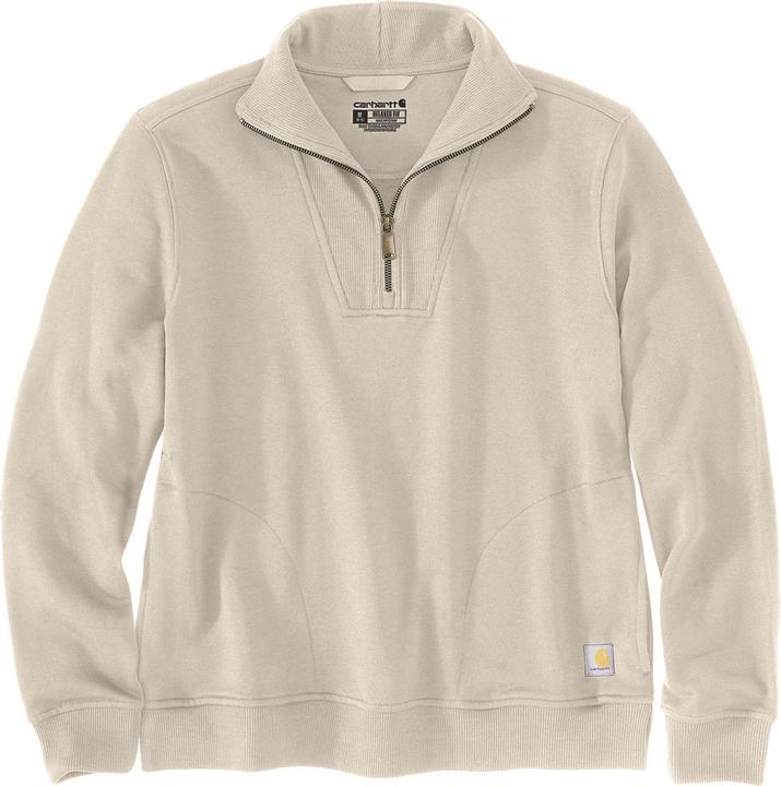 Carhartt HalfZip-Sweatshirt aus Tencel-Faser in Hafermilch (L)