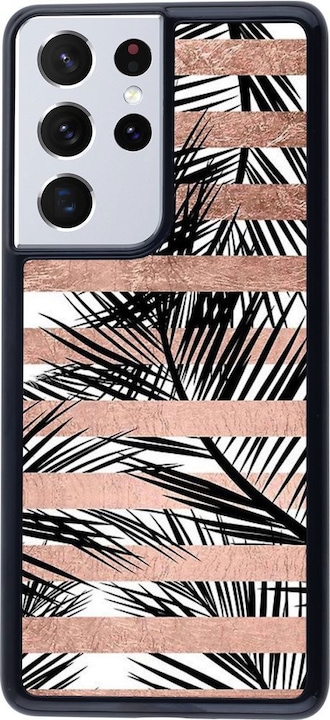 Produktbild PhoneLook Hülle Palm trees gold stripes (Samsung Galaxy S21 Ultra 5G)
