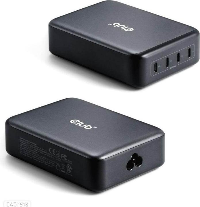 Produktbild Club 3D Club3D Reiseladegerät 4xUSB Typ C PD 240W retail (240 W, 4 Ports)
