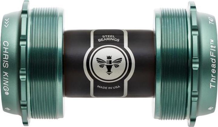 Chris King Bottom Bracket ThreadFit T47-24x, Steel-Bearings, matte jade