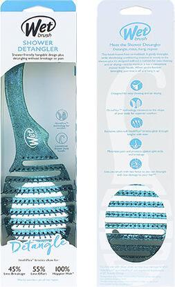 Produktbild Wet Brush Shower Detangler Teal Glitter -