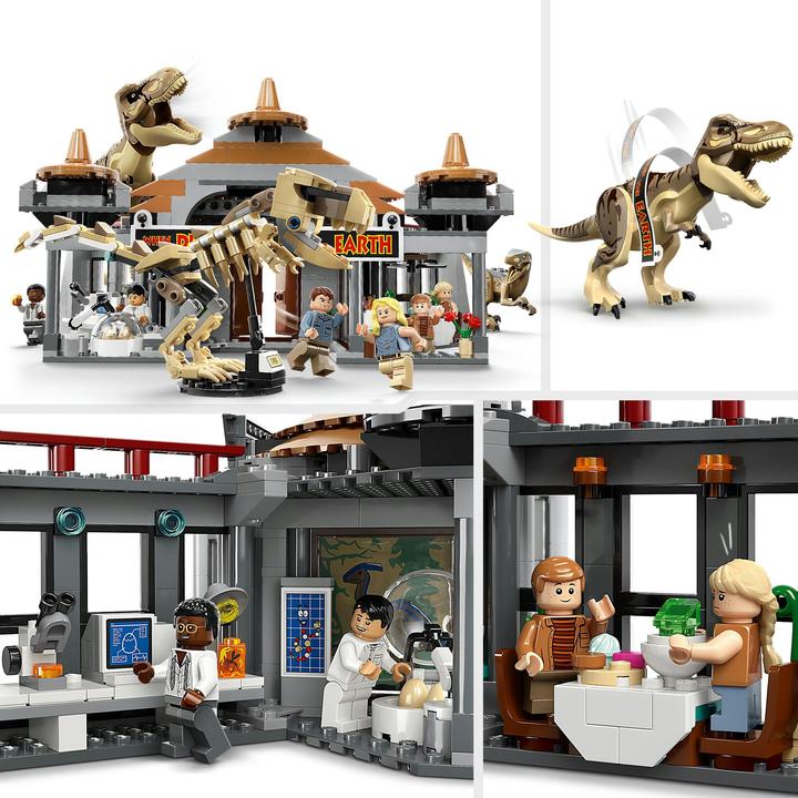 Image du produit LEGO Attaque du T. rex et du raptor sur le centre des visiteurs (76961, LEGO Jurassic World)
