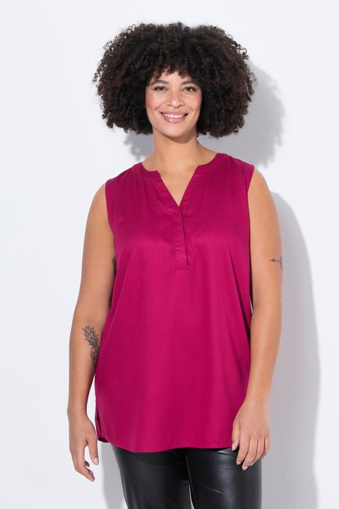 Produktbild Angel of Style Blusentop, Tunika-Ausschnitt, gerundeter Saum, ärmellos (44)