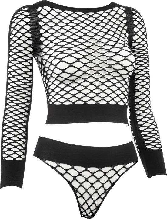 Produktbild Amorable by Rimba Sexy Netz-Set – Schwarz (L, M, S)