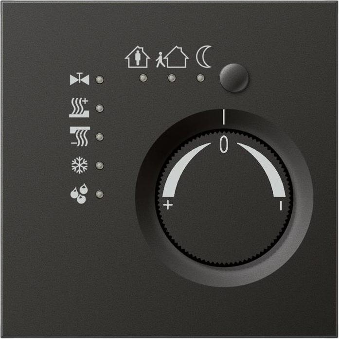 JUNG Raumtemperaturregler UP LS KNX anth mt AL2178TSAN, Thermostat, Grau