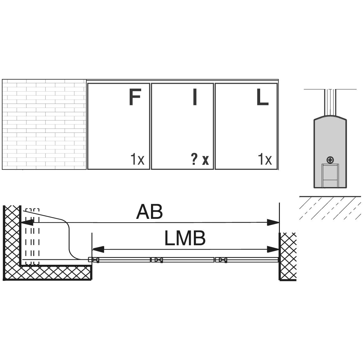 Thumbnail - HAWA, Türbeschlag + Scharnier, Schiebewandbeschläge -Aperto 60/GL