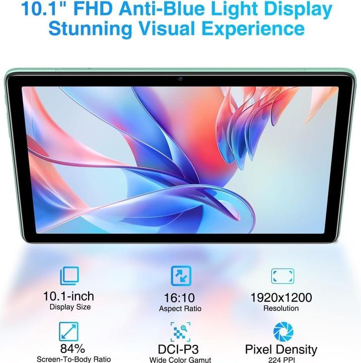 Actual product image Doogee T10S (Tablette 4G - 10.1", 128 Go, 6 Go RAM) Vert (4G, 10.10", 128 GB, Green)