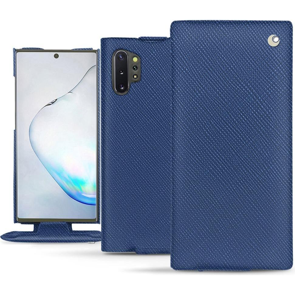 Noreve Lederschutzhülle vertikal (Samsung Galaxy Note 10+), Smartphone Hülle, Blau