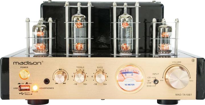 Actual product image Madison buizenversterker 2 x 25W RMS Bluetooth USB Line (Tube amplifier)