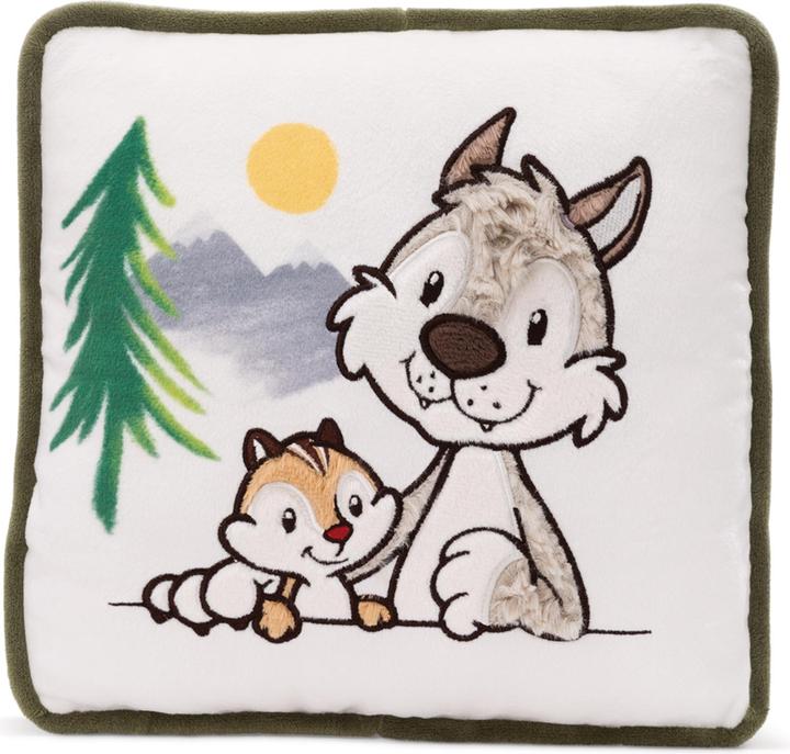 NICI 49955 Pillow Wolf Winny & Chipmunk Jojo 25x25cm