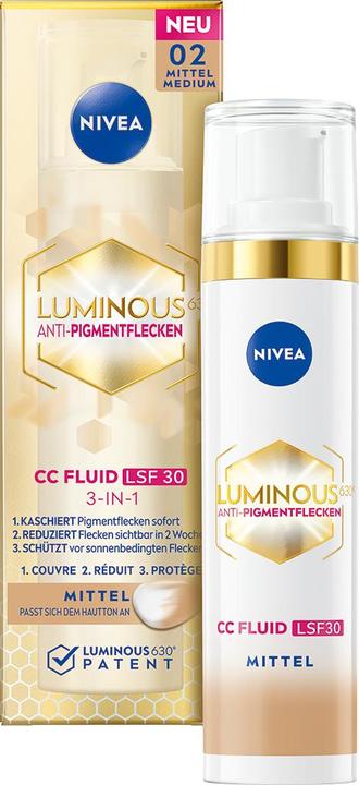 Immagine prodotto NIVEA Cellular Luminous630 3-in-1 CC Fluid (Valore medio)