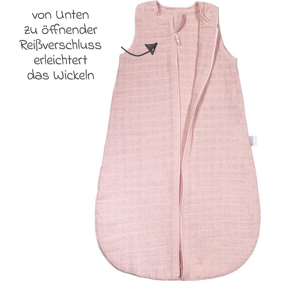 Thumbnail - Makian, Babyschlafsack, Schlafsäcke Musselin-Schlafsack - Puder - (70 cm)