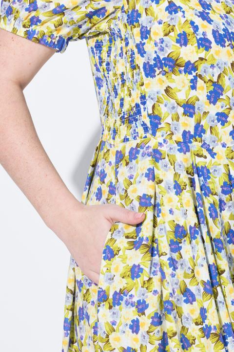 Image du produit Ulla Popken Robe maxi en lin mélangé, poches, décolleté rond et manches courtes (60)