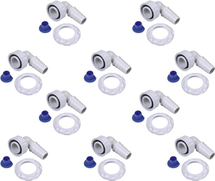 Xavax Device connection for wall-mounted siphons without cleaning opening, 10 pcs./polyb.