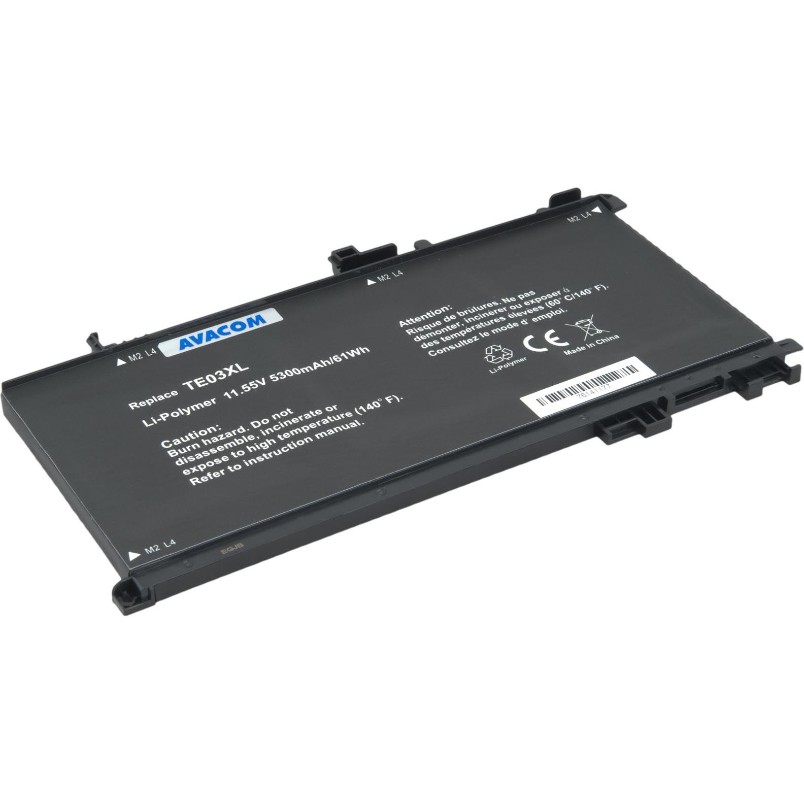 Avacom Batterie HP Omen 15-ax, Pavilion 15-bc TE03XL Li-Pol 11,55V 5300mAh (5300 mAh), Batteria per notebook
