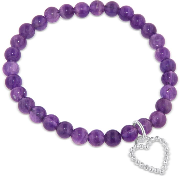 Immagine prodotto Leyda Bracciale a cuore (18 cm, Argento 925, Pietra colorata)