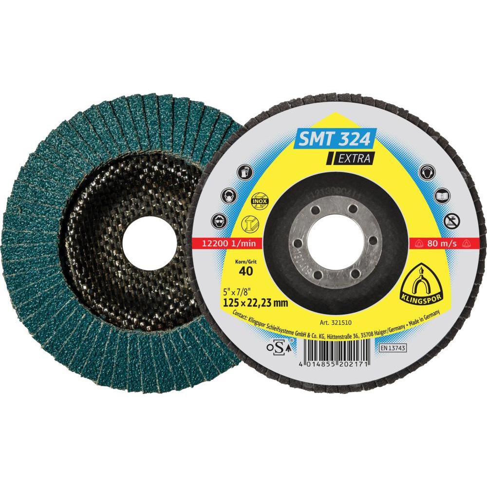 Magni, Schleifmittel, 321647 SMT 324 Schleifmopteller 115 x 22,23 mm Korn 60 gerade Inhalt: 1 Stück