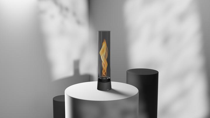 Actual product image Höfats SPIN air 1200 all black Tabletop Fireplace (13.80 cm)