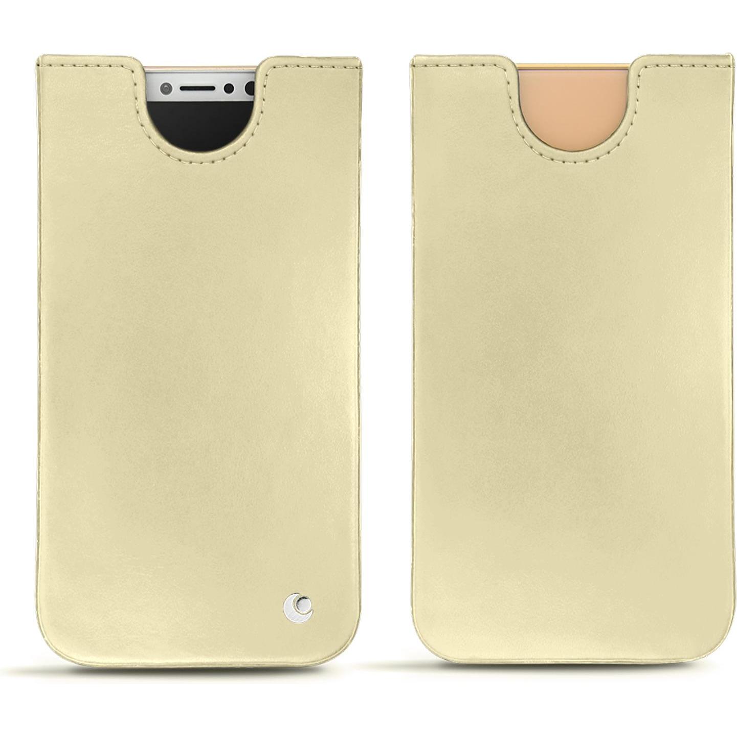 Noreve Lederschutzhülle (Apple iPhone X), Smartphone Hülle, Beige