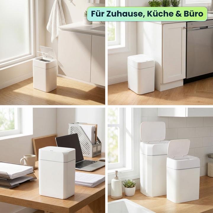 Image du produit Ideoon Premium Sensor Set de poubelles, 12L & 16L, Poubelle automatique avec capteur de mouvement (12 l)
