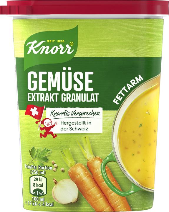 Immagine prodotto Knorr Granuli di brodo di estratto vegetale senza grassi con erbe, leggermente porzionati, ideali per